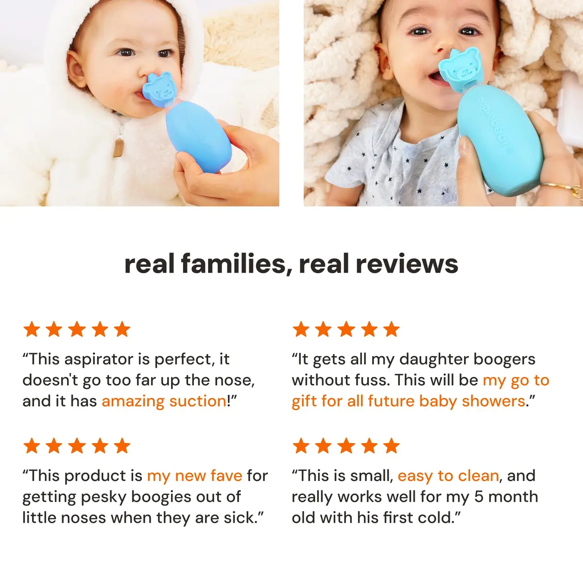 oogiebear Baby Nose Aspirator & Ear Syringe, Manual Strong-Suction, Blue | Gentle, Hygienic & Travel-Friendly - view 8