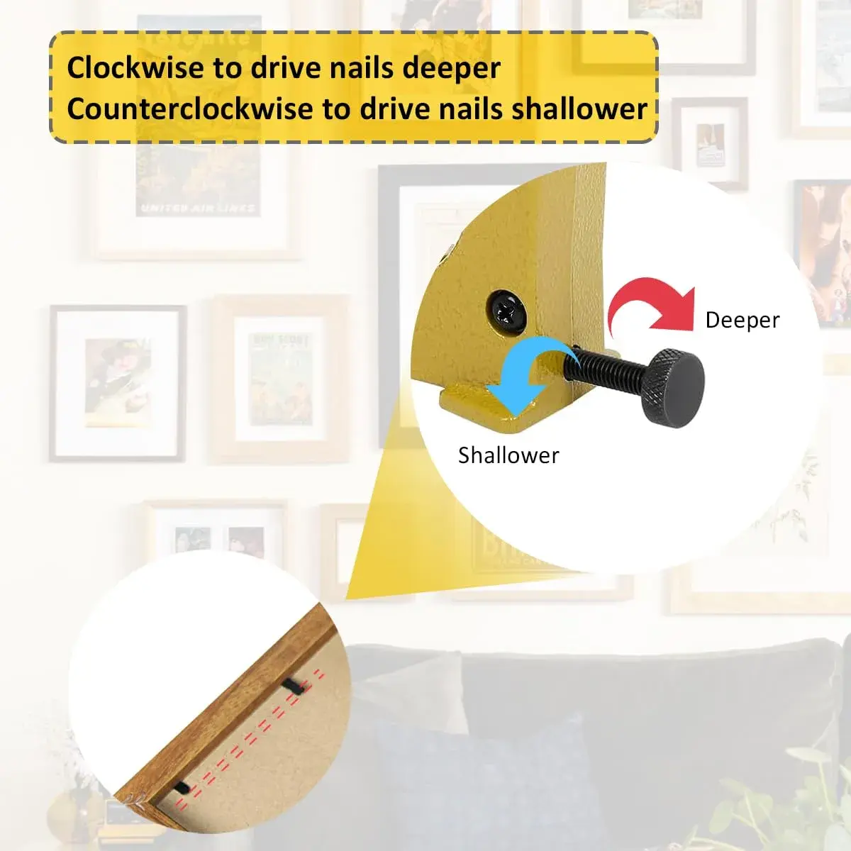 QUTUNI Manual Picture Framing Tool with 1000 Points | Lightweight & Easy to Use - view 5