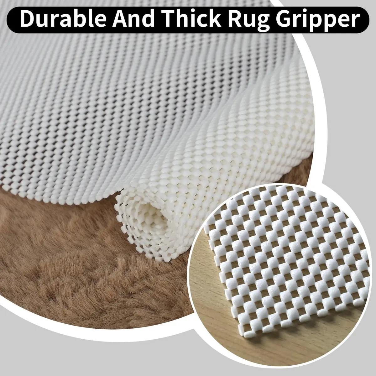 FestiCorp Non Slip Rug Pad Gripper 61cm x 91cm (2x3 Ft) | Prevents Rug Slipping on Hardwood & Tile - view 3