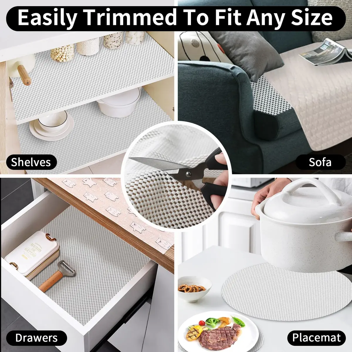 FestiCorp Non Slip Rug Pad 8x10 Ft (243.8cm x 304.8cm) | Grips Rugs on Hardwood, Tile, Marble - view 4
