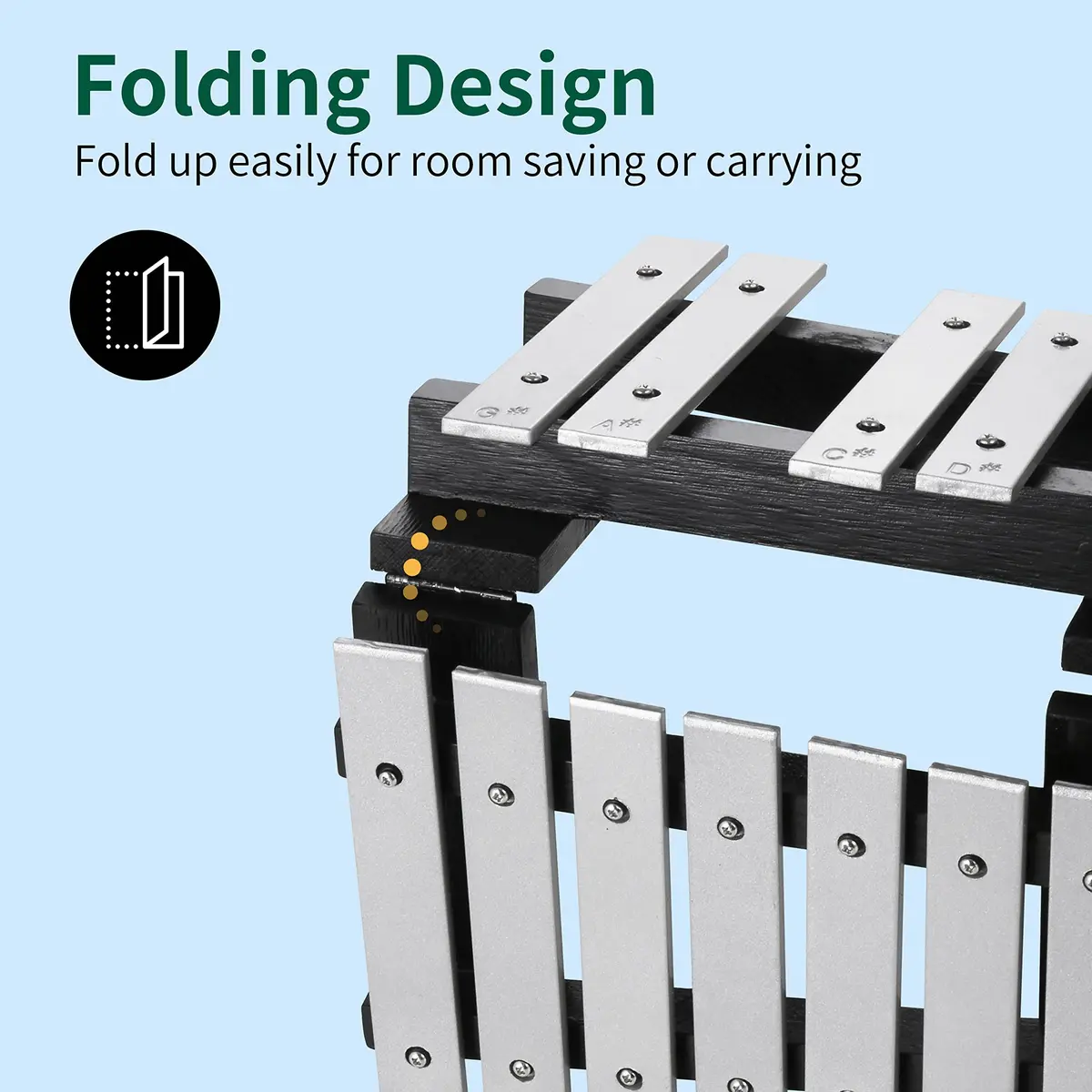 Heuyrao 30 Notes Foldable Glockenspiel Xylophone | Aluminum, Portable, Beginner-Friendly - view 3