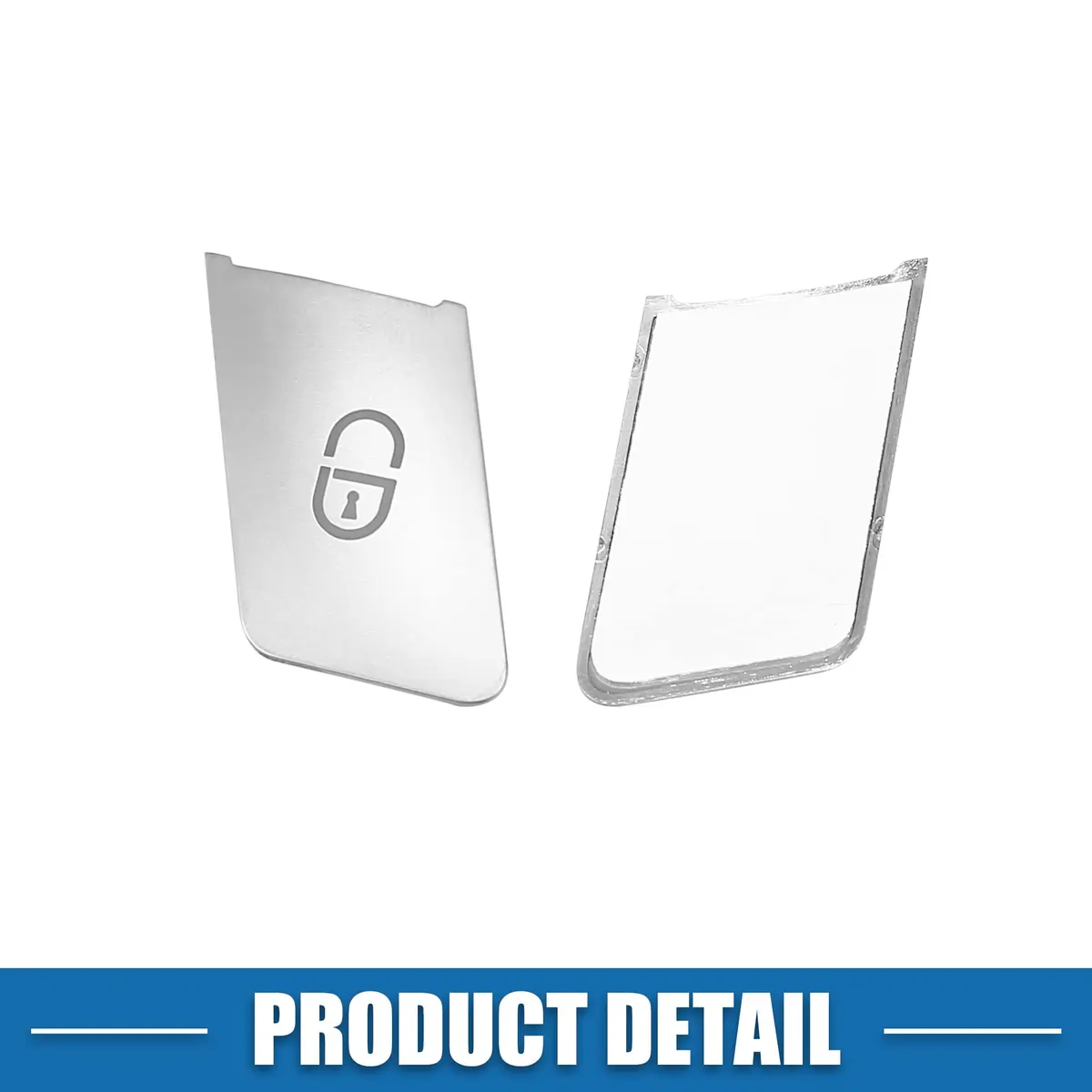A ABSOPRO Silver Tone Door Lock Unlock Button Sticker Trim Cover Set for Benz A Class 13-17 (12 Pcs) - view 6