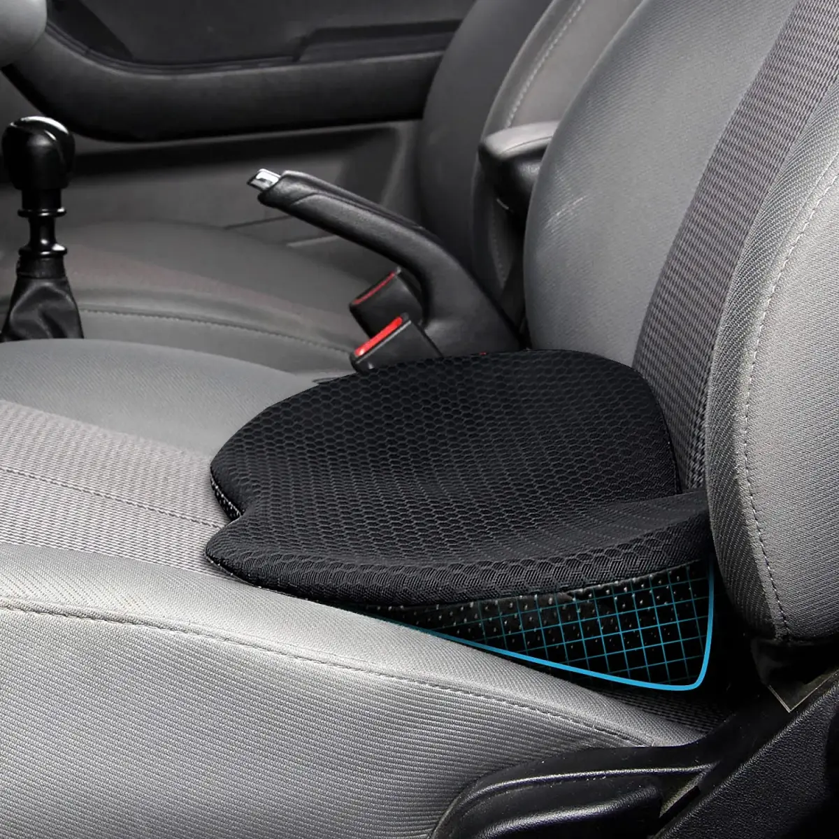 Livtribe Ergonomic Car Seat Cushion with Memory Foam | 43.9cm (17.3") L x 26.7cm (10.5") W x 8.9cm (3.5") H - main product image