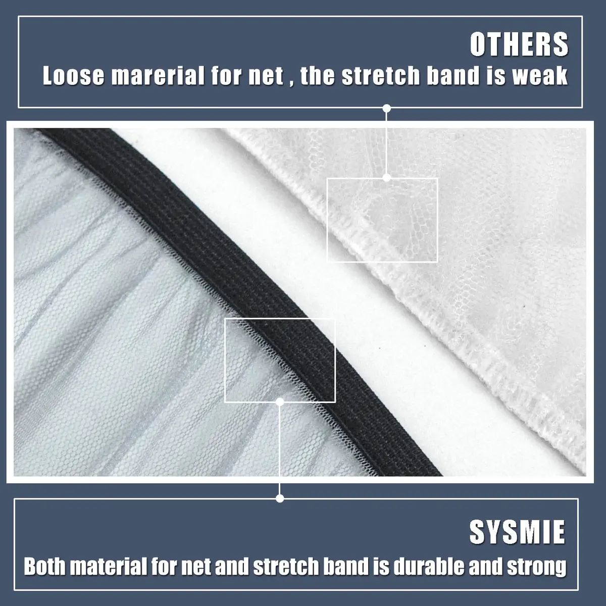 Sysmie Baby Mosquito Net for Infant Car Seat and Doona Stroller, Gray 28x28 Inch | Breathable Mesh for Travel - view 5
