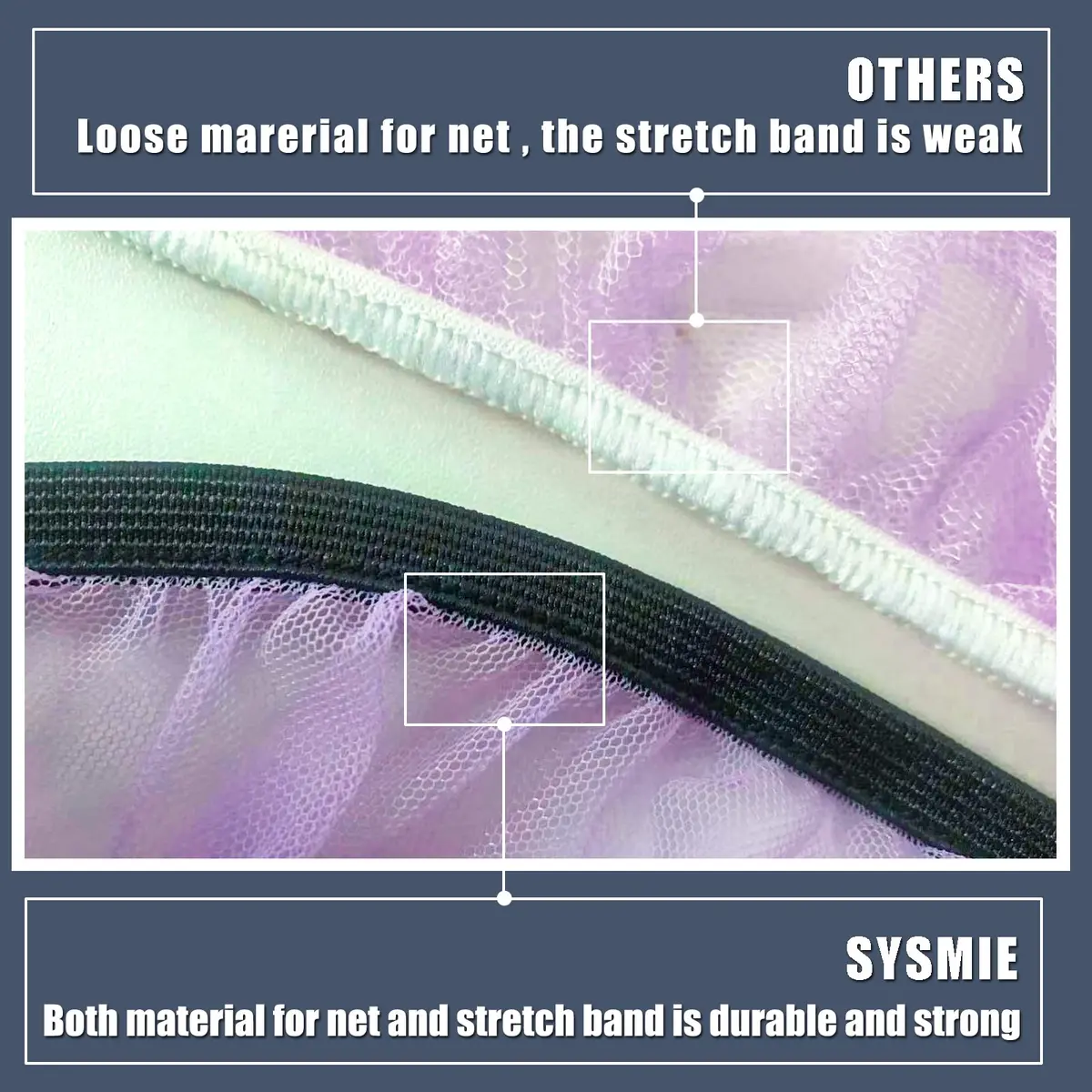 Sysmie Baby Mosquito Net for Infant Car Seat and Stroller, Purple | Breathable Polyester Mesh for Travel - view 5