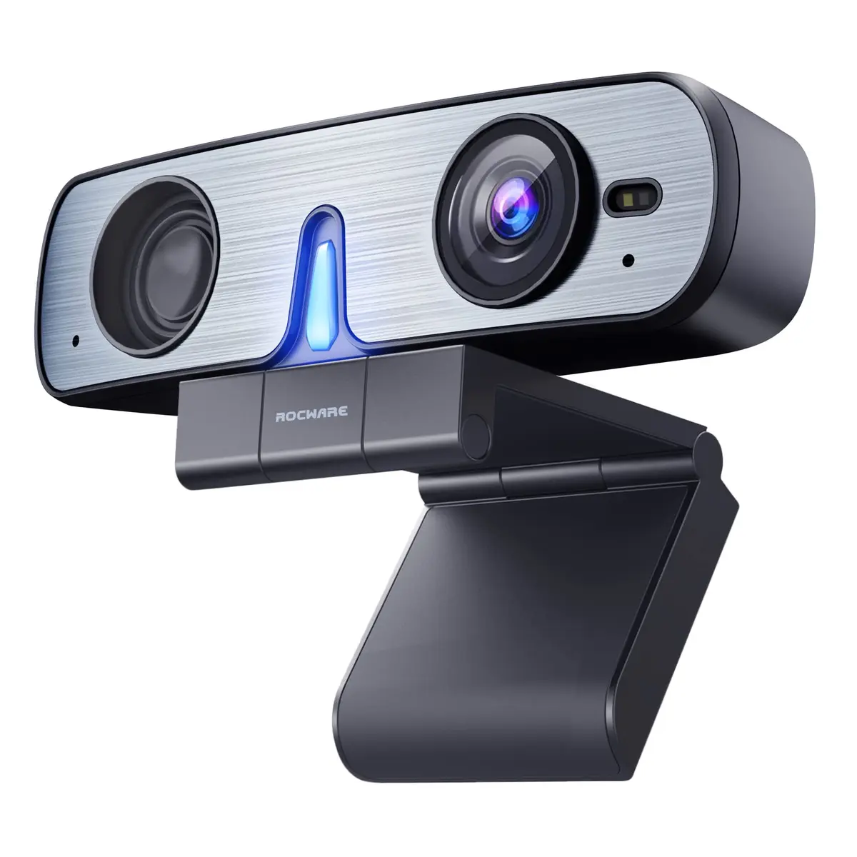 ROCWARE RC08 Webcam with Speaker | 1080p HD, Auto-Focus, Noise Reduction Mic, Low Light, 4X EPTZ, Privacy Cover - main product image