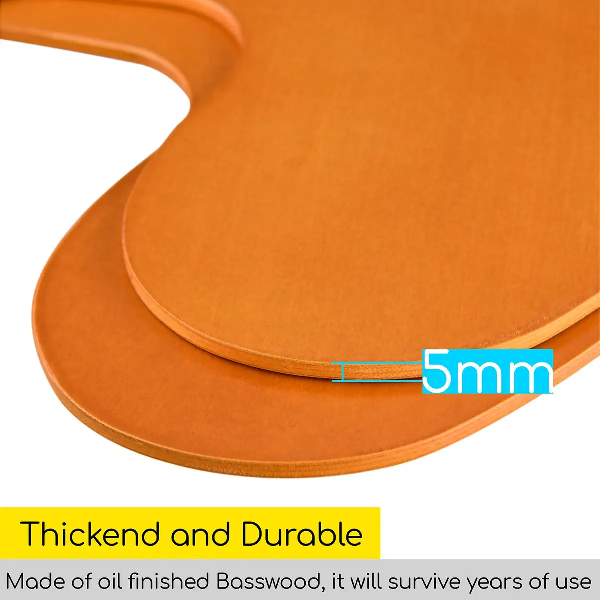 MEEDEN Wood Paint Palette: Artist Wooden Painting Palette | Large 15.2"x10.5" for Oil & Acrylic - view 3