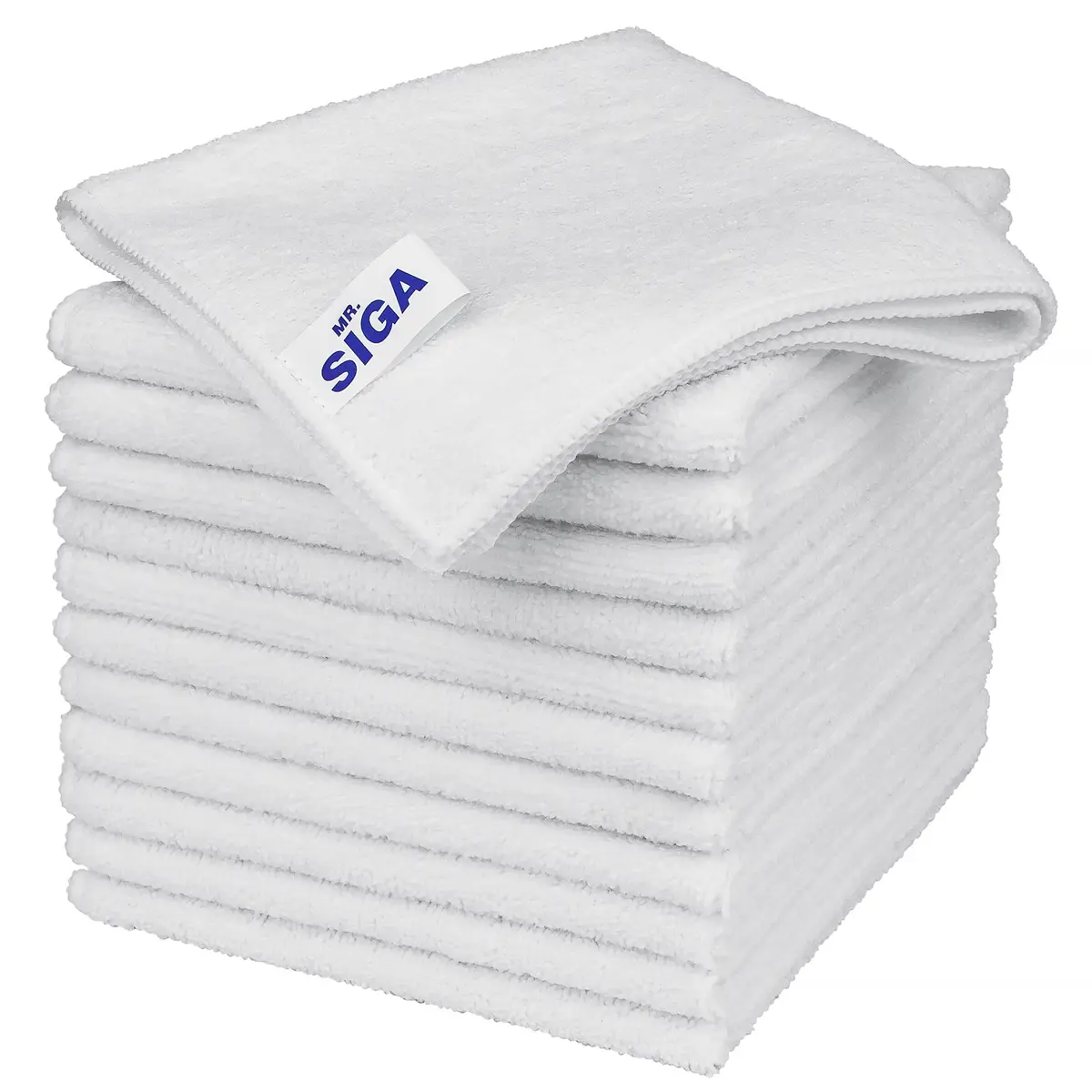 MR.SIGA Microfiber Cleaning Cloths, Streak Free Microfiber Towels, 12 Pack, 32cm x 32cm (12.6" x 12.6") | Absorbent & Lint-Free - main product image
