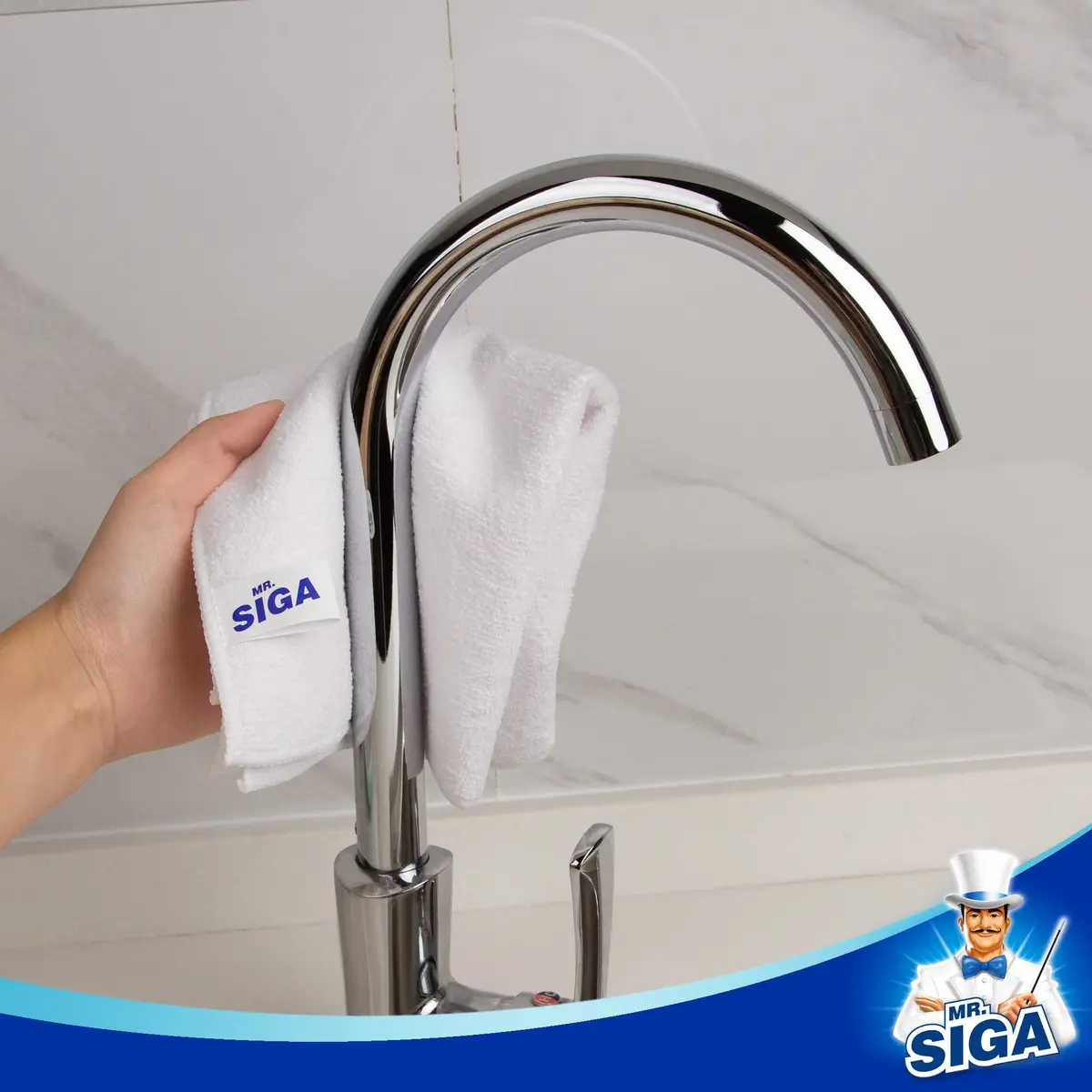 MR.SIGA Microfiber Cleaning Cloths, Streak Free Microfiber Towels, 12 Pack, 32cm x 32cm (12.6" x 12.6") | Absorbent & Lint-Free - view 4