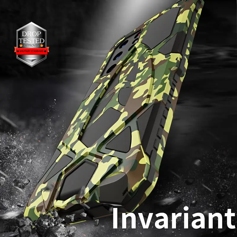 Lunivop Heavy Duty Metal Camouflage Case for Samsung Galaxy S22 Ultra (6.8 inch) | SGS-Tested Drop Protection - view 9