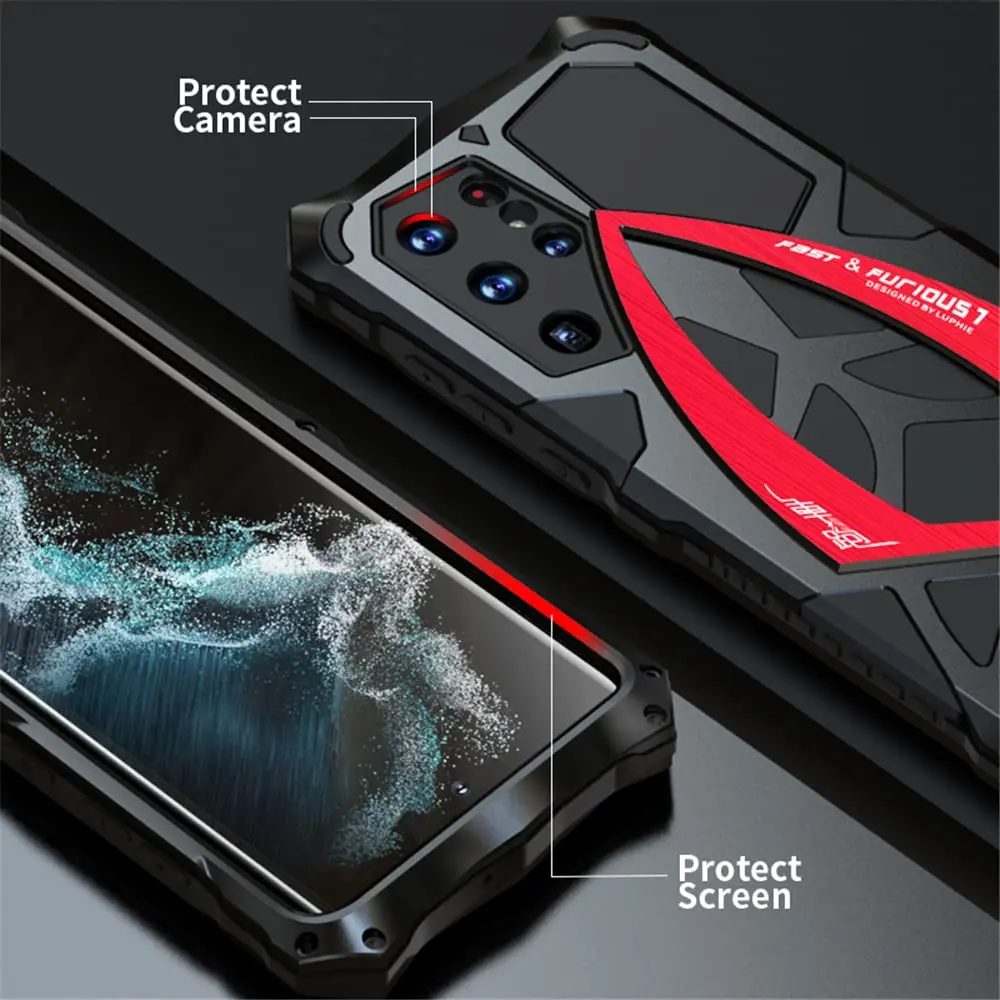 Lunivop Heavy Duty Metal Case for Samsung Galaxy S22 Ultra (6.8 inch) | Military Grade Protection - view 5