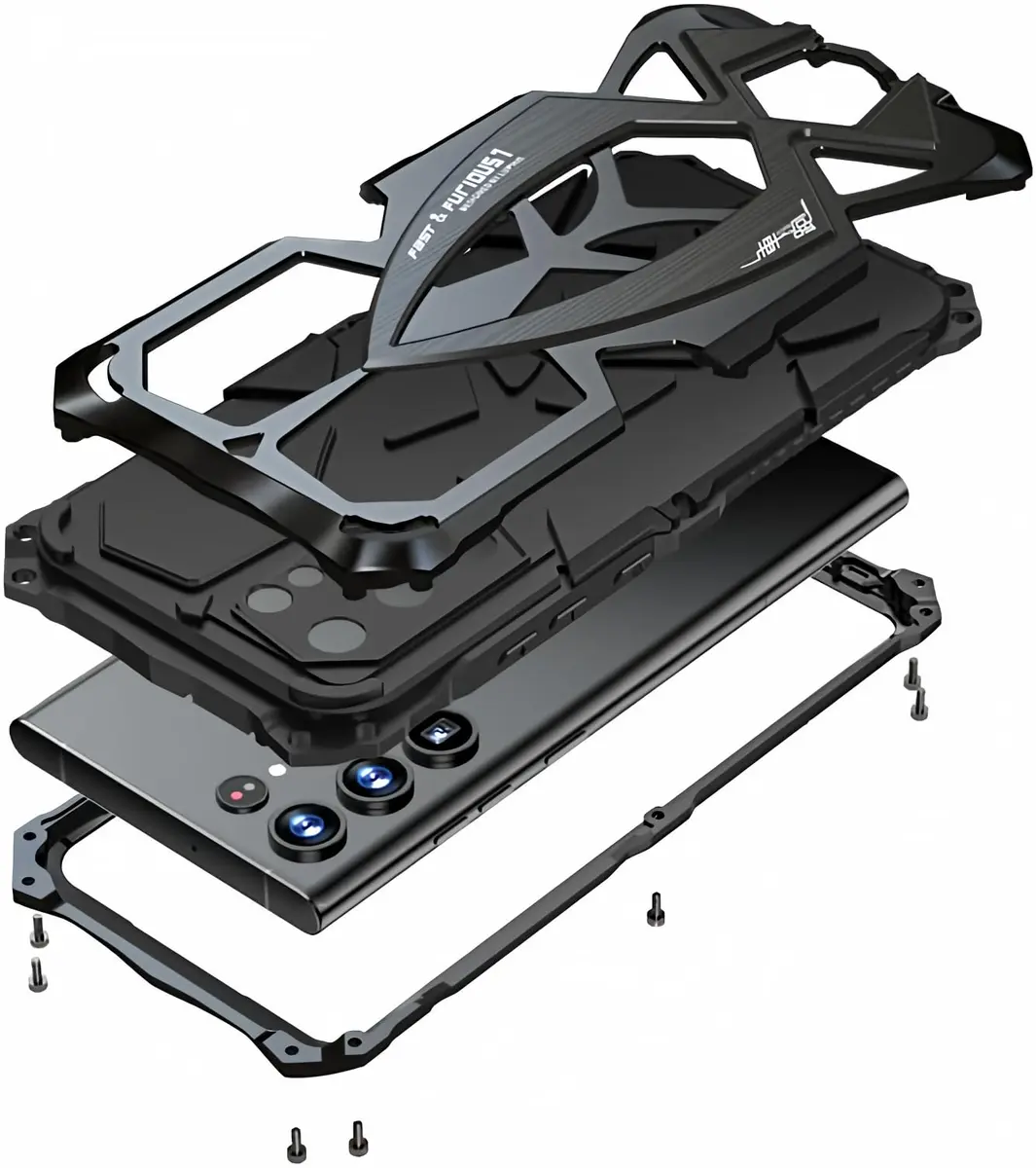 Lunivop Heavy Duty Metal Case for Samsung Galaxy S22 Ultra (6.8 inch) | Military Grade Protection - main product image