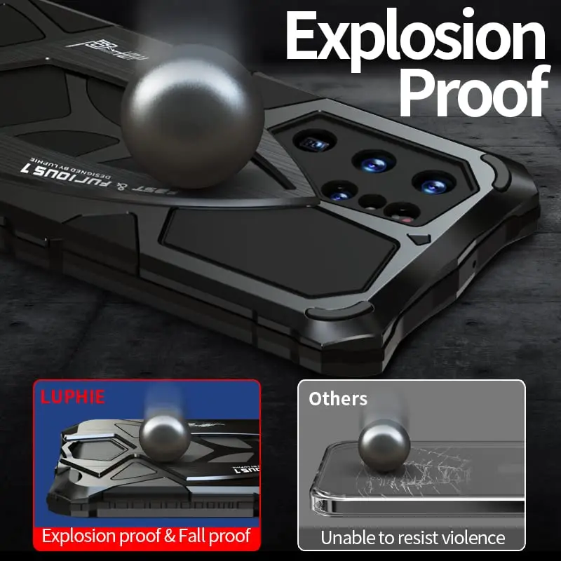 Lunivop Heavy Duty Metal Case for Samsung Galaxy S22 Ultra (6.8 inch) | Military Grade Protection - view 12
