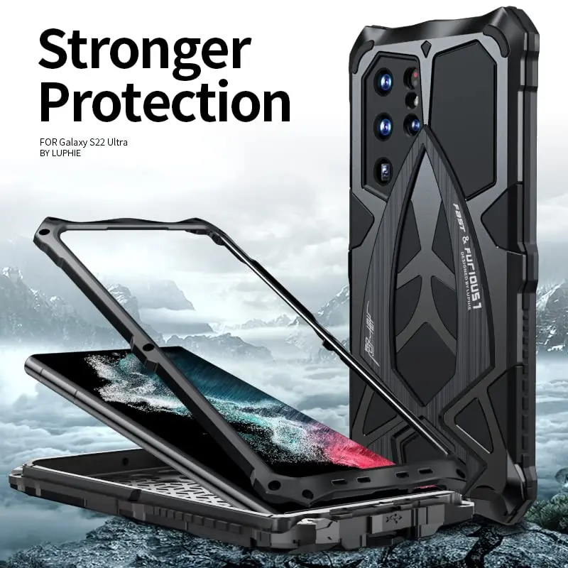 Lunivop Heavy Duty Metal Case for Samsung Galaxy S22 Ultra (6.8 inch) | Military Grade Protection - view 6