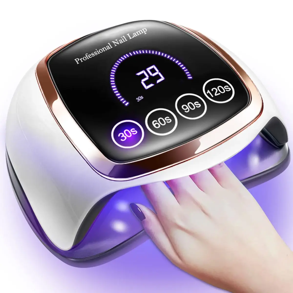 Gugusure 180W UV LED Nail Lamp Dryer for Gel Polish 8x9x4 Inch | Fast Curing with 42 Beads & Smart Sensor - main product image