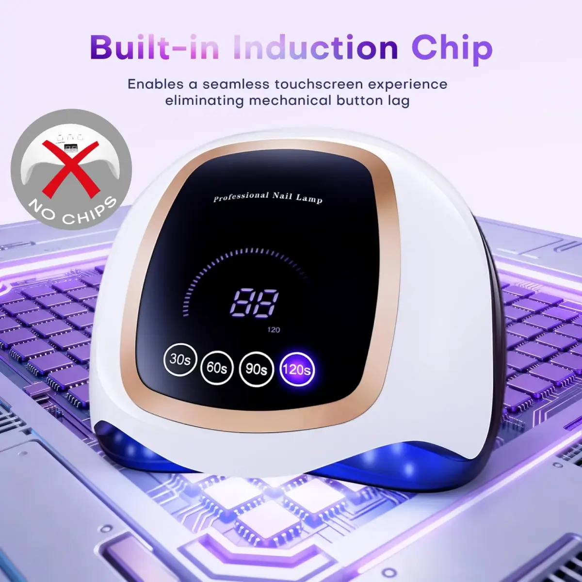 Gugusure 180W UV LED Nail Lamp Dryer for Gel Polish 8x9x4 Inch | Fast Curing with 42 Beads & Smart Sensor - view 5