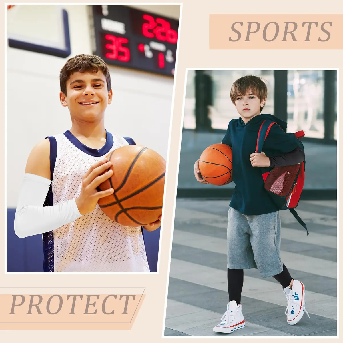 Geyoga Kids Compression Arm and Leg Sleeves Medium | Support & Sun Protection - view 5