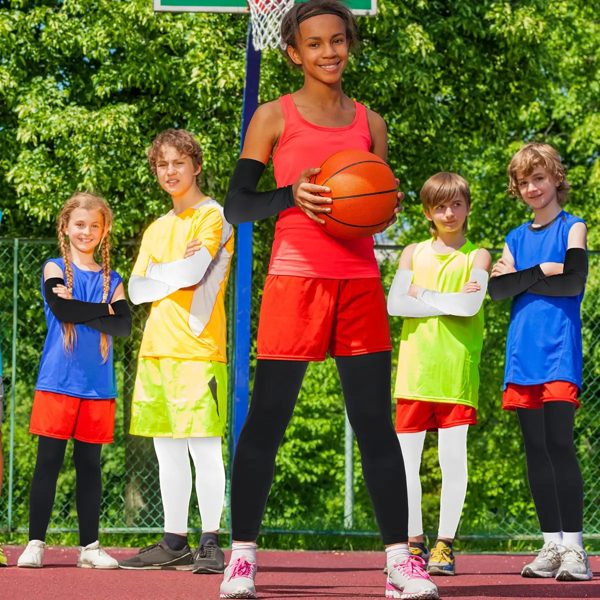 Geyoga Kids Compression Arm and Leg Sleeves Medium | Support & Sun Protection - view 7