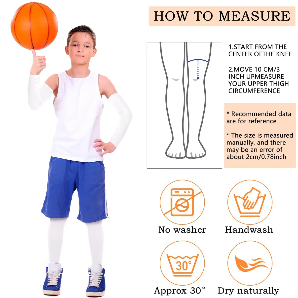 Geyoga Kids Compression Arm and Leg Sleeves Medium | Support & Sun Protection - view 4
