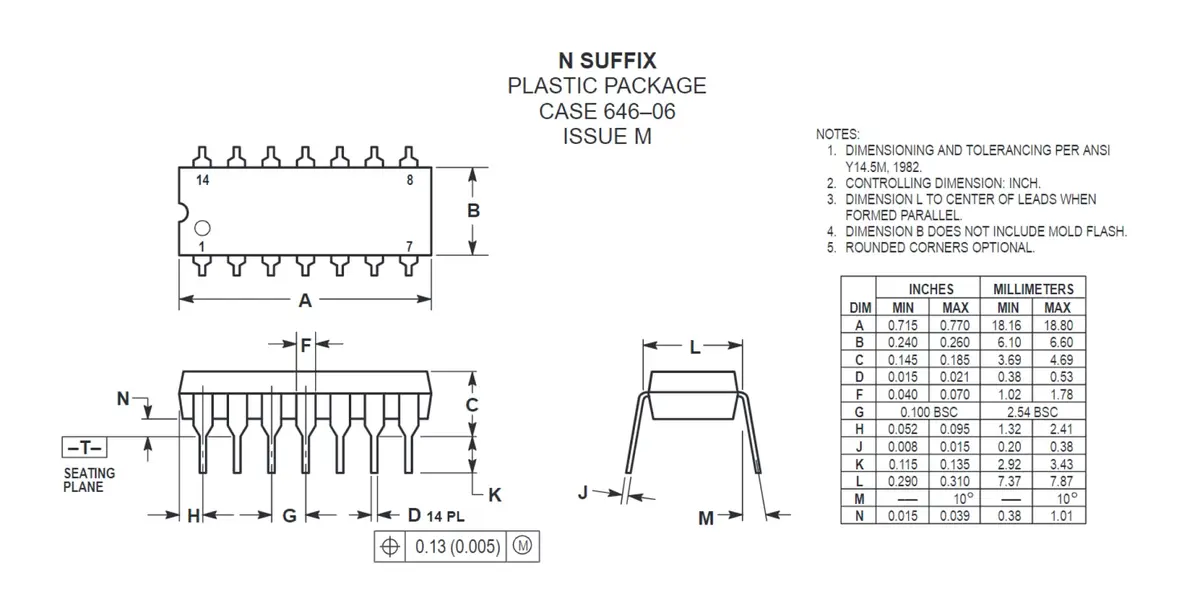 Bridgold 20pcs SN74LS32N Quadruple 2-Input Positive OR Gates Chip, DIP-14 | Logic Gate IC for Industrial Use - view 5