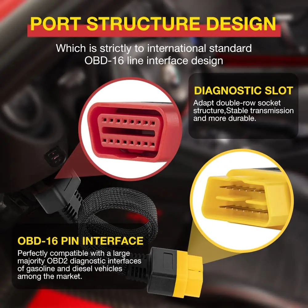 LAUNCH OBD2 Extension Cable 36cm (1.2FT) | Bendable 16-Pin Male to Female Cord - view 5