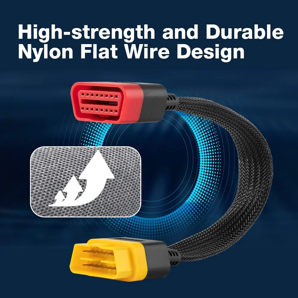 LAUNCH OBD2 Extension Cable 36cm (1.2FT) | Bendable 16-Pin Male to Female Cord - view 7