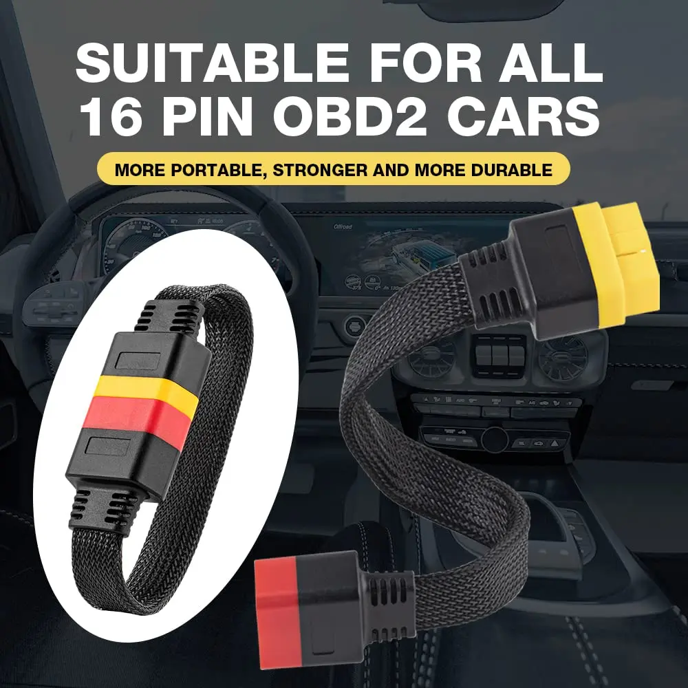 LAUNCH OBD2 Extension Cable 36cm (1.2FT) | Bendable 16-Pin Male to Female Cord - view 4