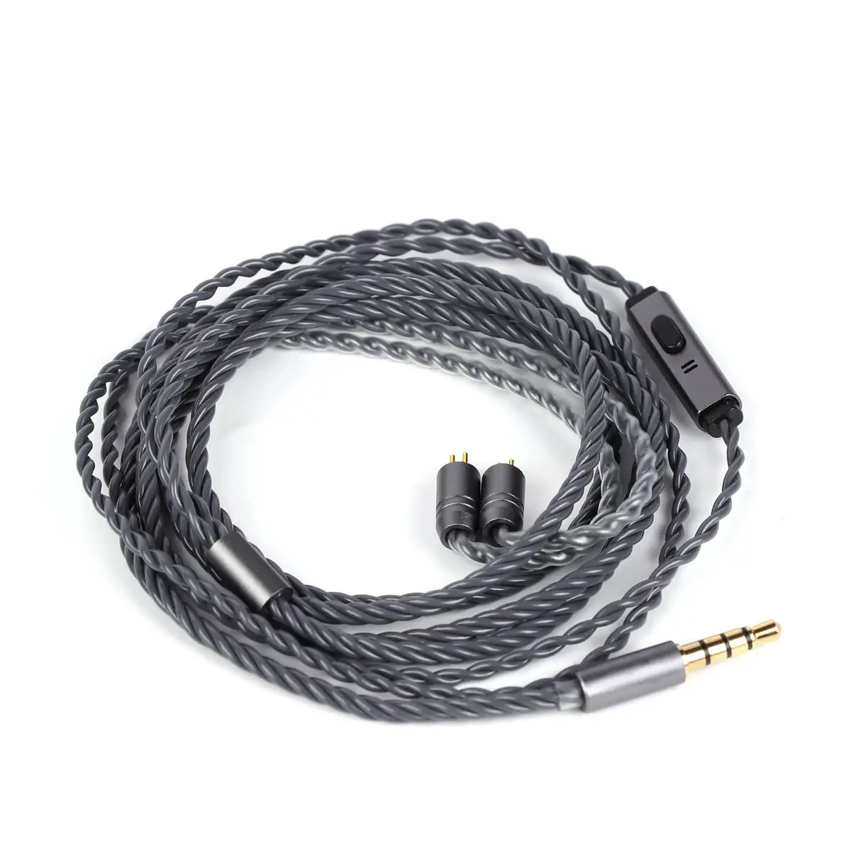 Linsoul Tripowin Grace Silver-Plated OFC Earphone Cable w/Mic | 1.25M, 3.5mm Plug, 2Pin, Microphone - main product image
