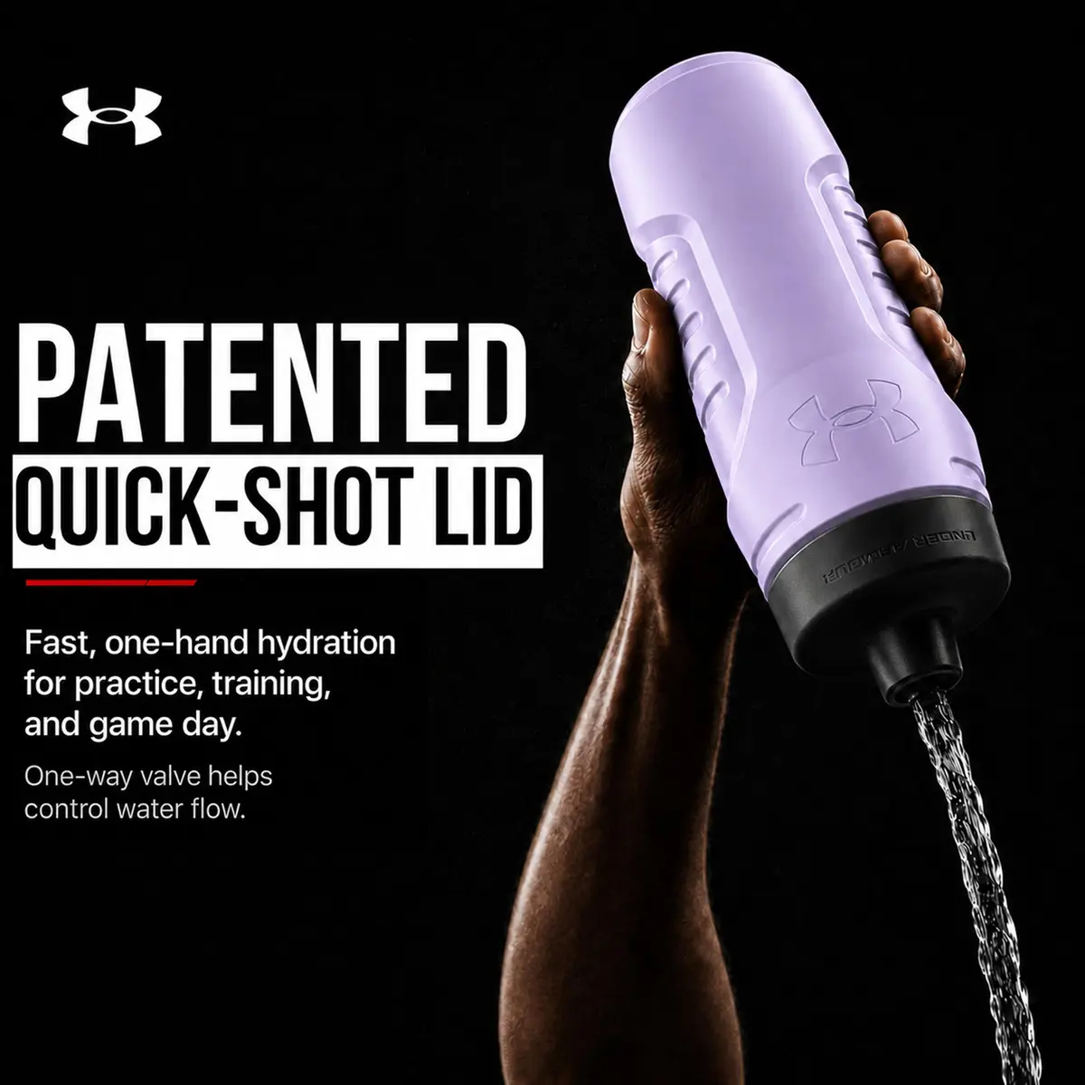 Under Armour Sideline Squeeze Water Bottle 946ml (32 oz) | Quick-Shot Lid for Easy Hydration - view 3