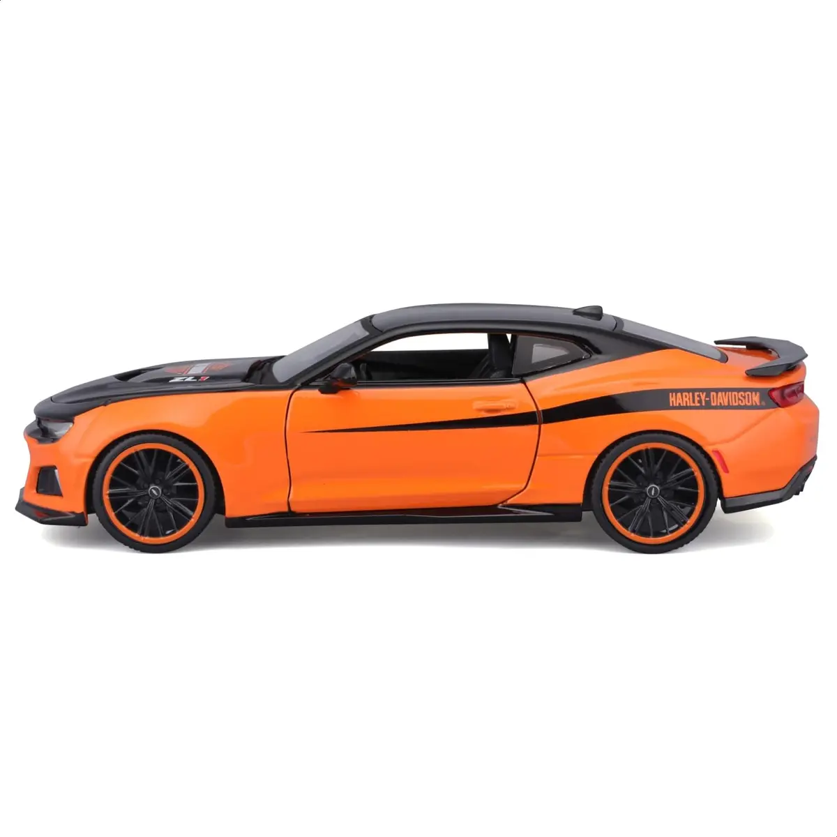 Maisto 1:24 H-D Custom - 2017 Chevrolet Camaro ZL1,Black/Orange | Diecast Model Car for Collectors - view 6