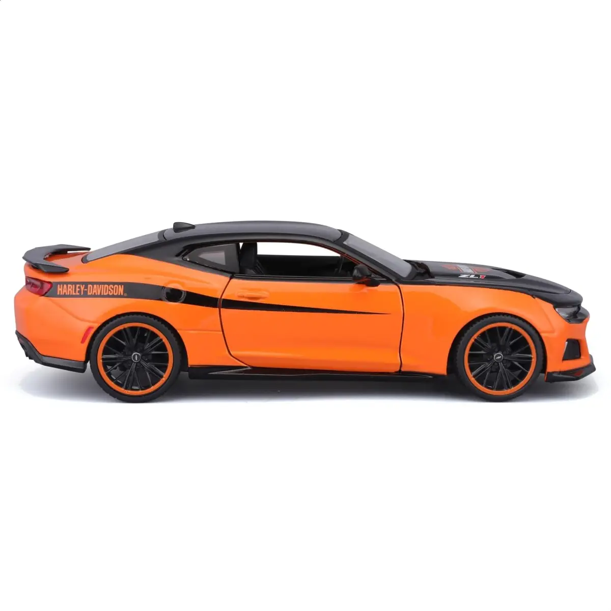 Maisto 1:24 H-D Custom - 2017 Chevrolet Camaro ZL1,Black/Orange | Diecast Model Car for Collectors - view 8