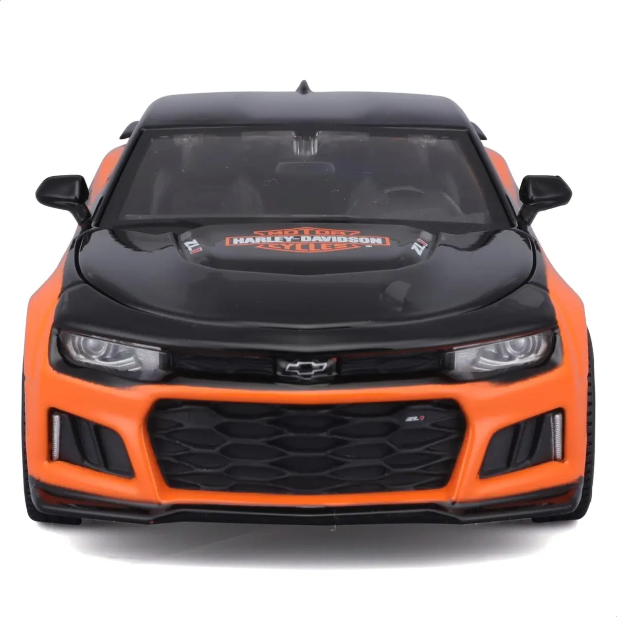 Maisto 1:24 H-D Custom - 2017 Chevrolet Camaro ZL1,Black/Orange | Diecast Model Car for Collectors - view 4