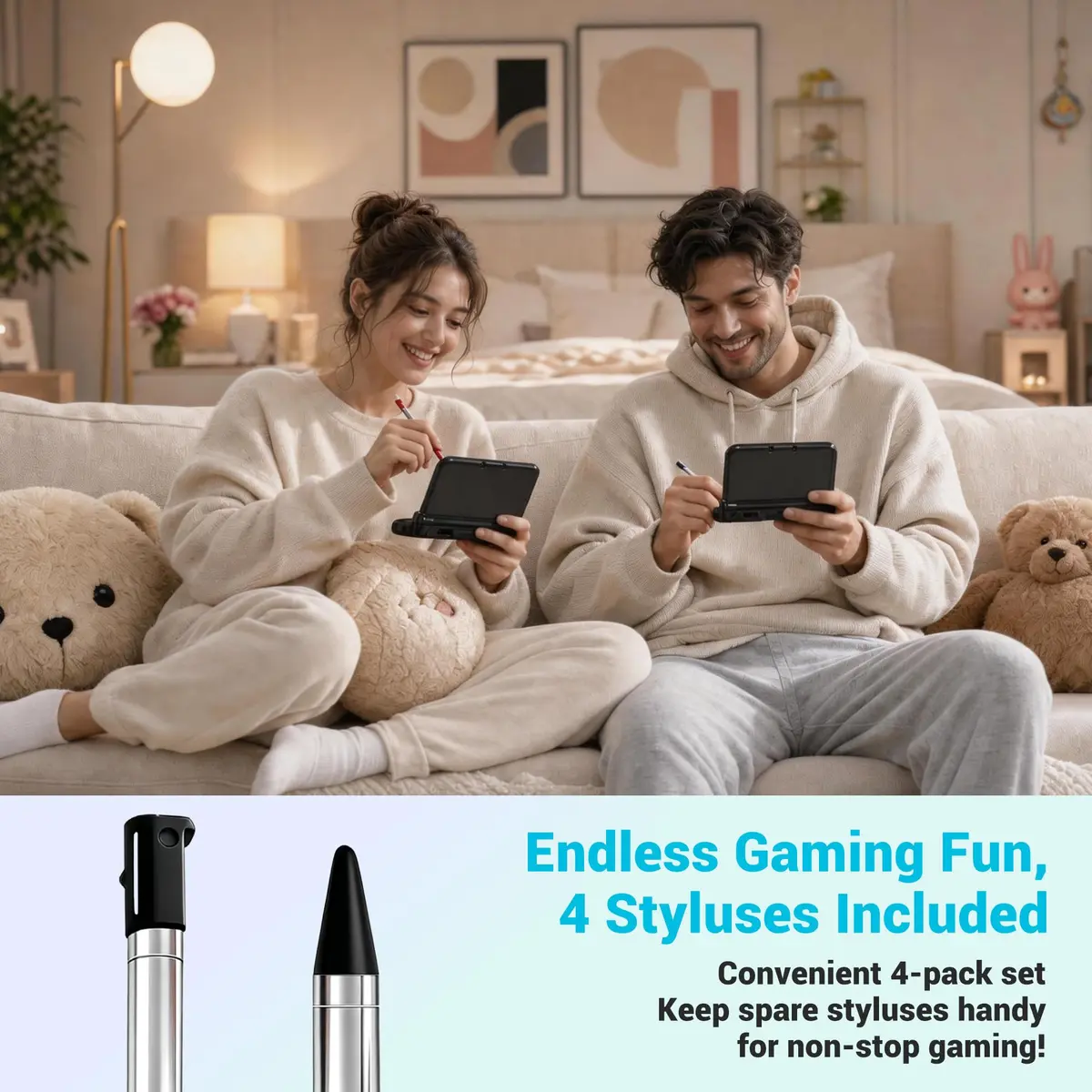 Xahpower 3DS Stylus Pen, Metal Retractable Set, 4 Colors | Precise Control for Nintendo 3DS - view 7