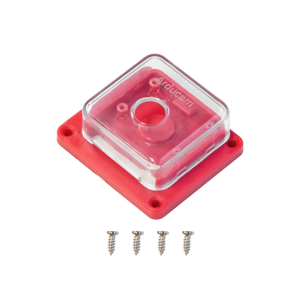 Arducam ABS Camera Case for Raspberry Pi Module 3, V1, V2 — Transparent, 25mm x 24mm Mount - main product image