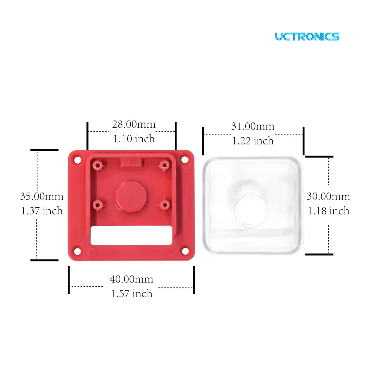 Arducam ABS Camera Case for Raspberry Pi Module 3, V1, V2 — Transparent, 25mm x 24mm Mount - view 6