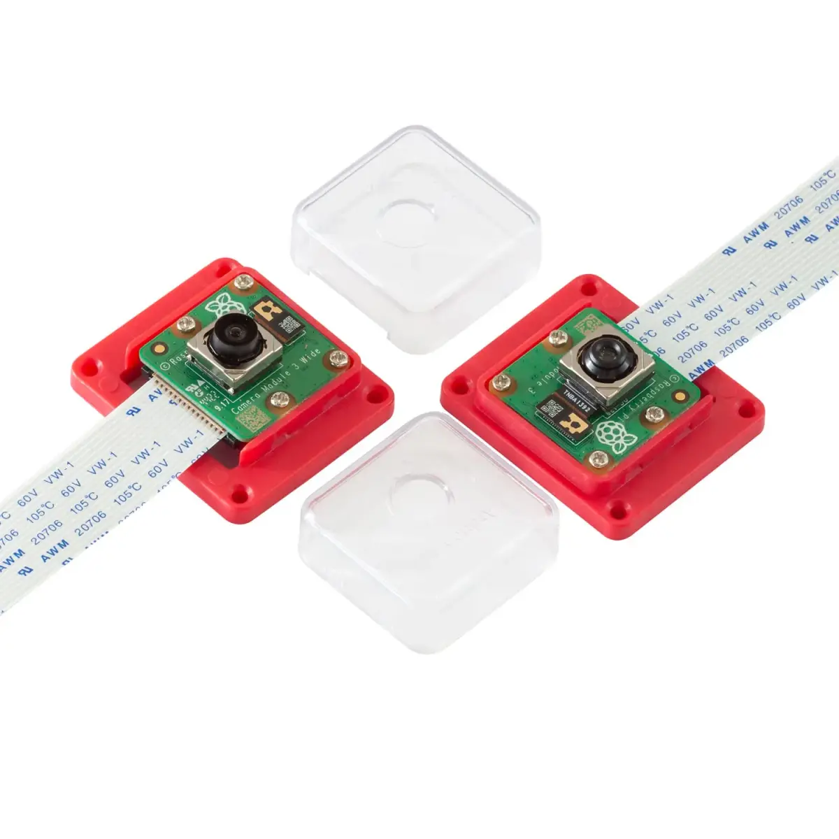 Arducam ABS Camera Case for Raspberry Pi Module 3, V1, V2 — Transparent, 25mm x 24mm Mount - view 3