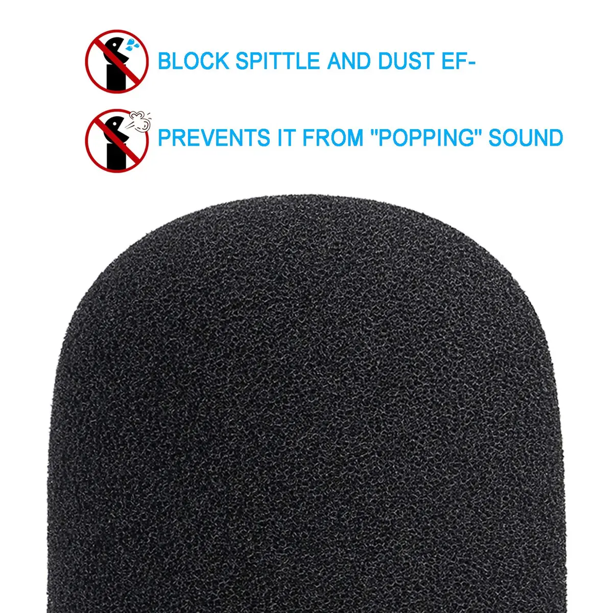 YOUSHARES PodMic Pop Filter Foam Cover - Mic Windscreen Wind Cover for Rode PodMic, Blocks Out Plosives, Black - view 4