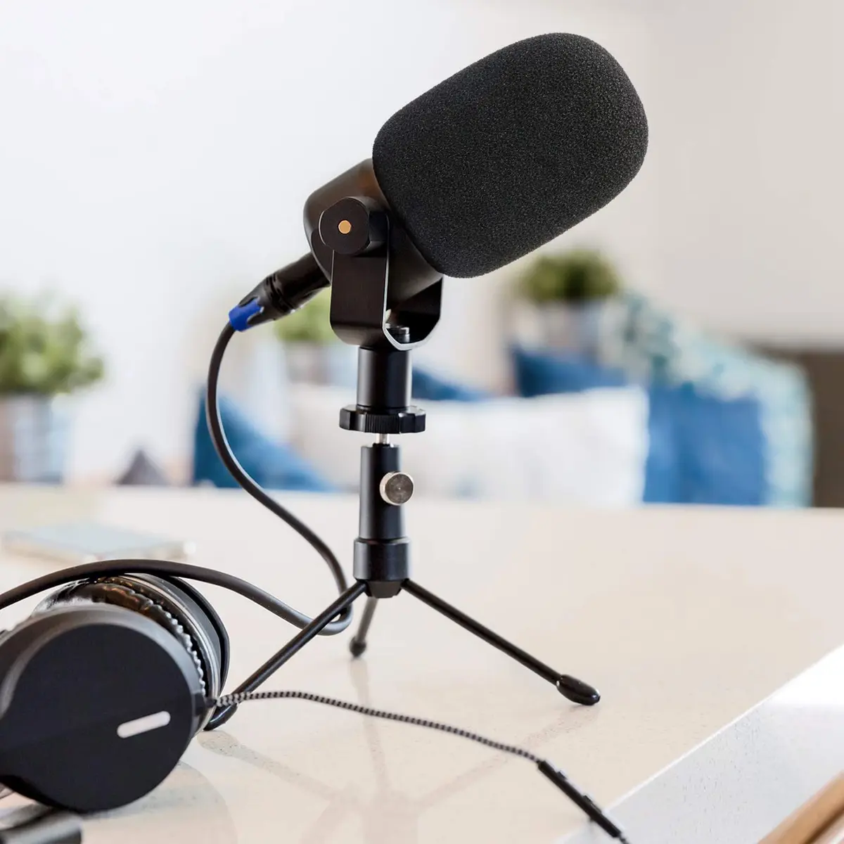 YOUSHARES PodMic Pop Filter Foam Cover - Mic Windscreen Wind Cover for Rode PodMic, Blocks Out Plosives, Black - view 6
