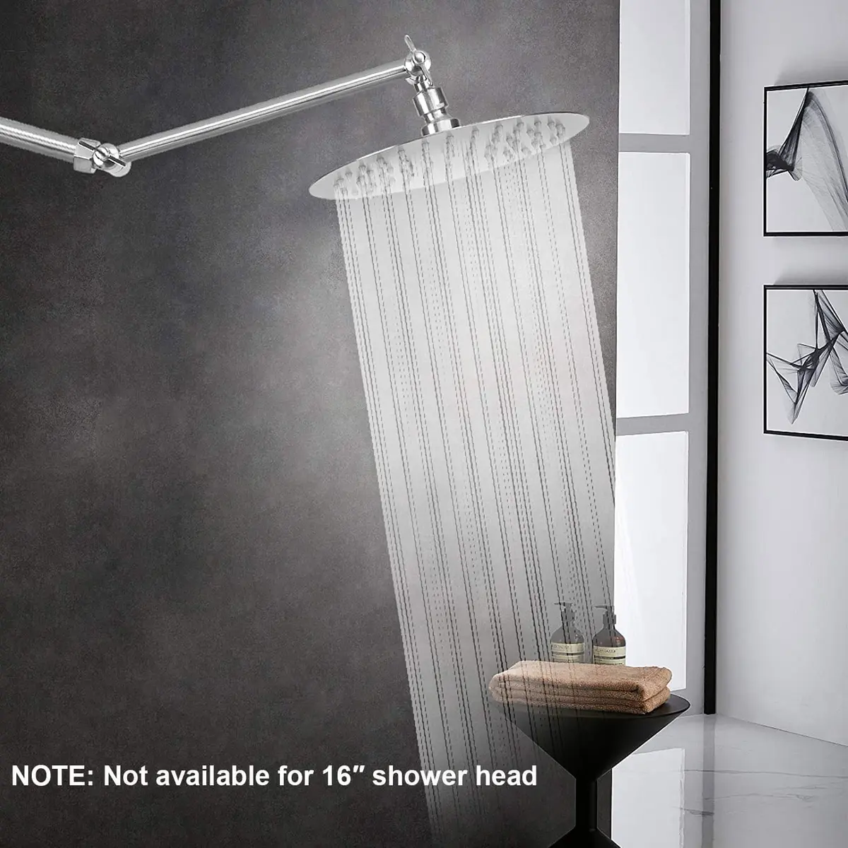 NearMoon Adjustable Shower Arm 11 Inch Brushed Nickel | Universal Connection, Anti-Leak, Easy Install - view 7