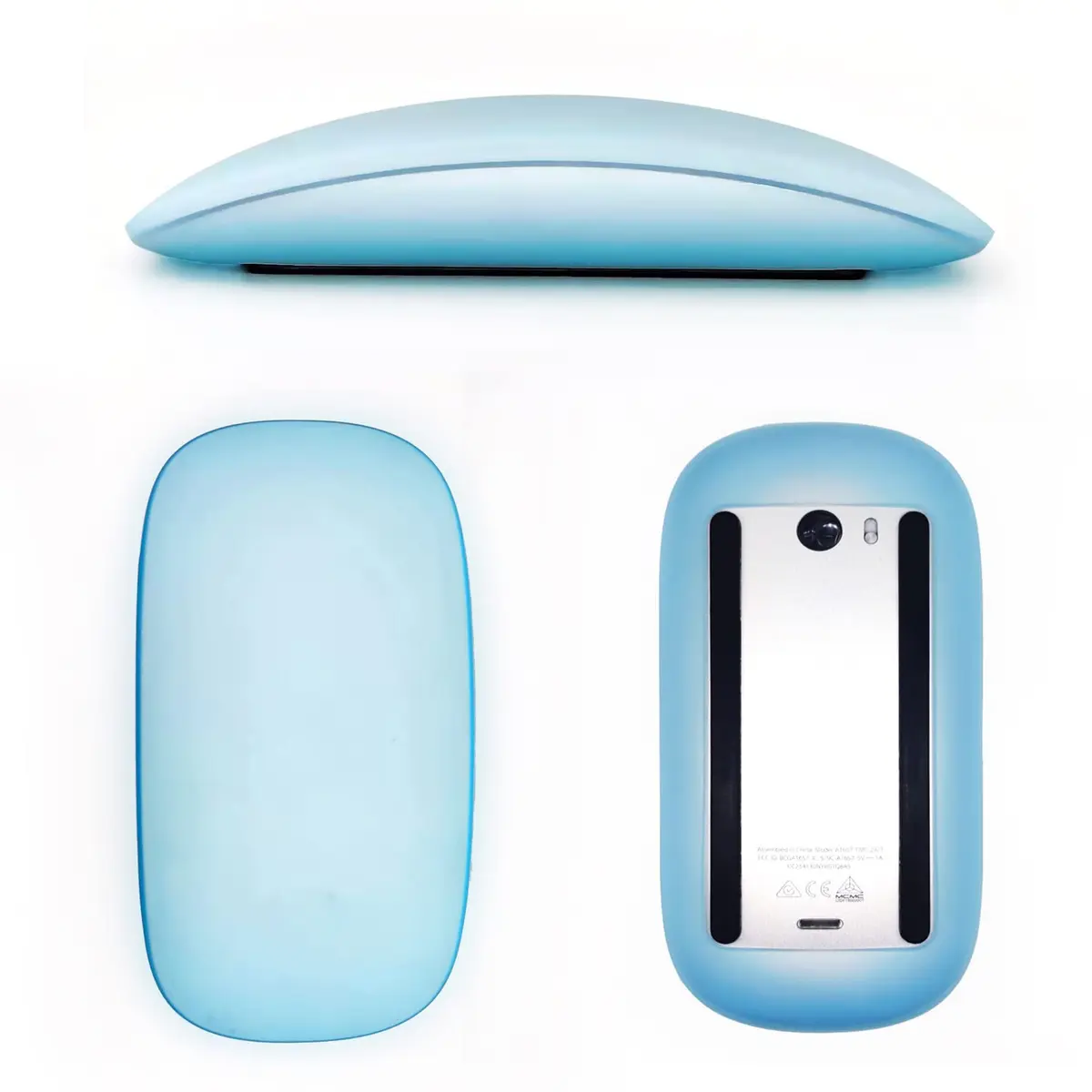 IRAINSUN Magic Mouse Silicone Case Cover for Apple Magic Mouse 1 & 2, White | Soft Ultra-Thin Silicone Skin - view 2