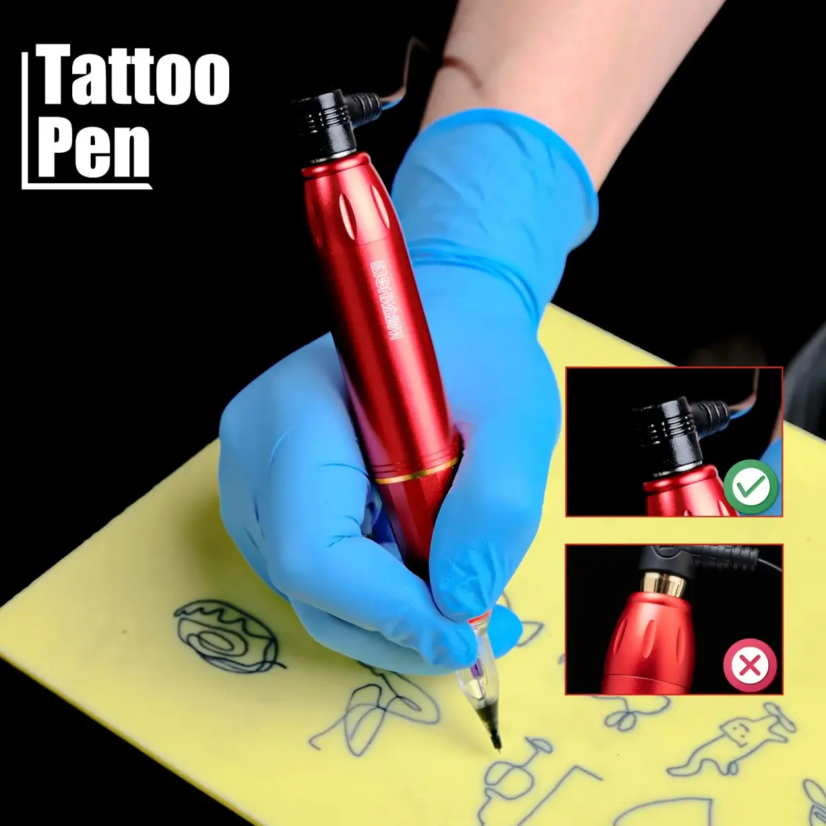 Wormhole Tattoo Kit Complete Rotary Machine Pen for Beginners WTK070-B | Professional Tattoo Gun Supplies - view 3