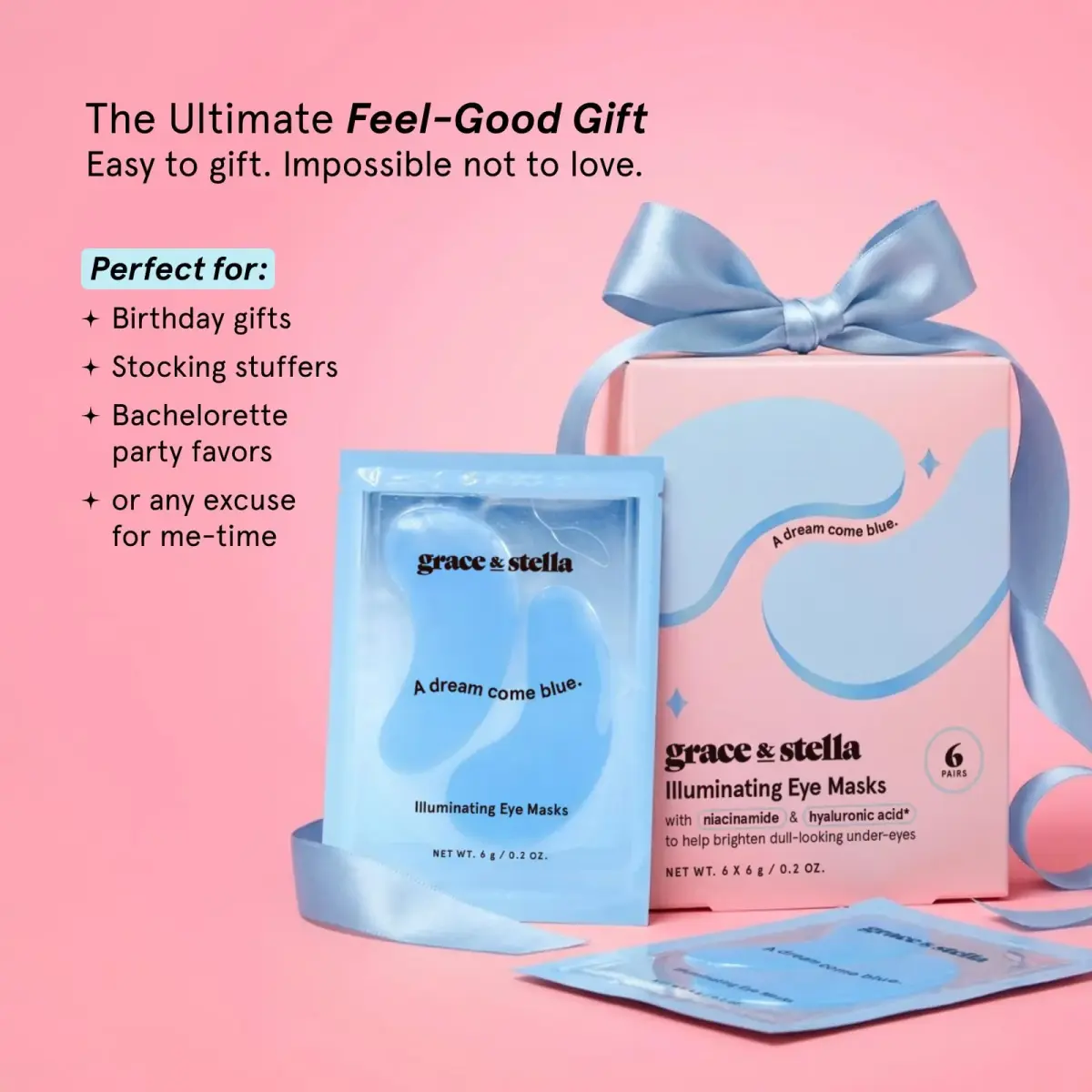 grace & stella Award Winning Under Eye Mask 24 Pairs, Blue | Vegan & Paraben-Free Gel Eye Patches for Dark Circles & Puffy Eyes - view 9