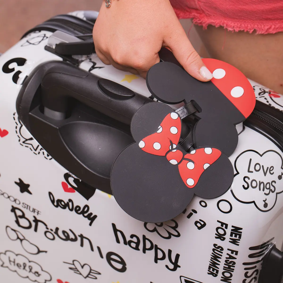 Disney Mickey Mouse and Minnie Mouse Luggage Tags PVC 4-Piece | Fun Travel Accessories for Kids & Adults - view 4