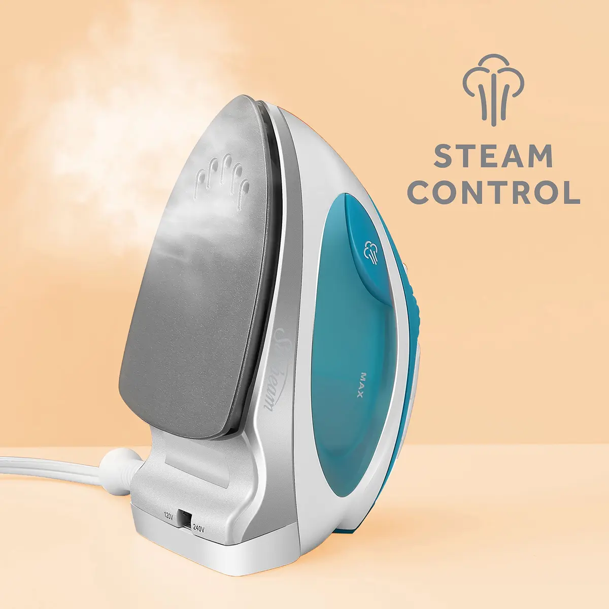 Sunbeam Travel Steam Iron 1080W Dual Voltage Compact Size Portable Non-Stick Soleplate - view 5