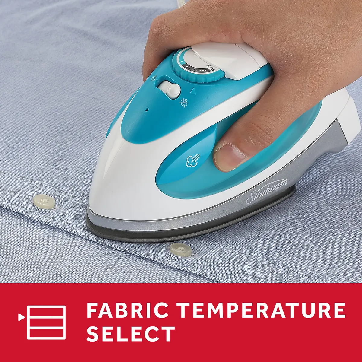 Sunbeam Travel Steam Iron 1080W Dual Voltage Compact Size Portable Non-Stick Soleplate - view 2
