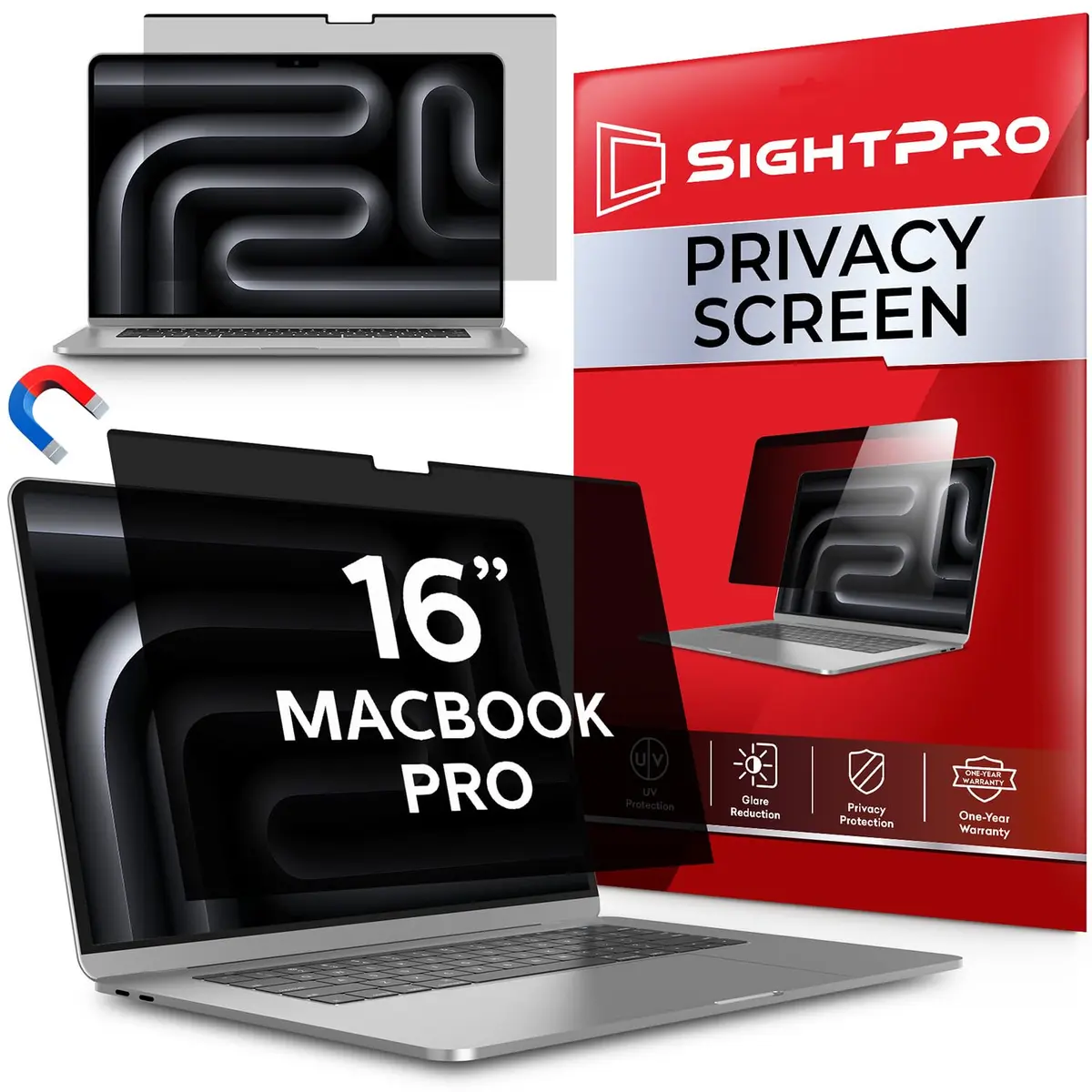 SightPro Magnetic Privacy Screen for MacBook Pro 16 Inch (2021-2026) | Protects Screen & Ensures Privacy - main product image