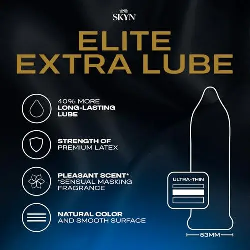 SKYN Elite Extra Lube Condoms - 36 Count - Ultra-Thin, Lubricated Latex-Free Condoms - view 3