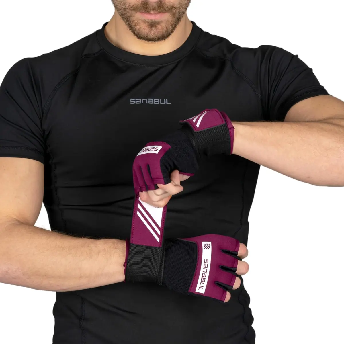 Sanabul Gel Boxing Hand Wraps for Men & Women Purple/White | Superior Knuckle & Wrist Support (120 chars) - view 7