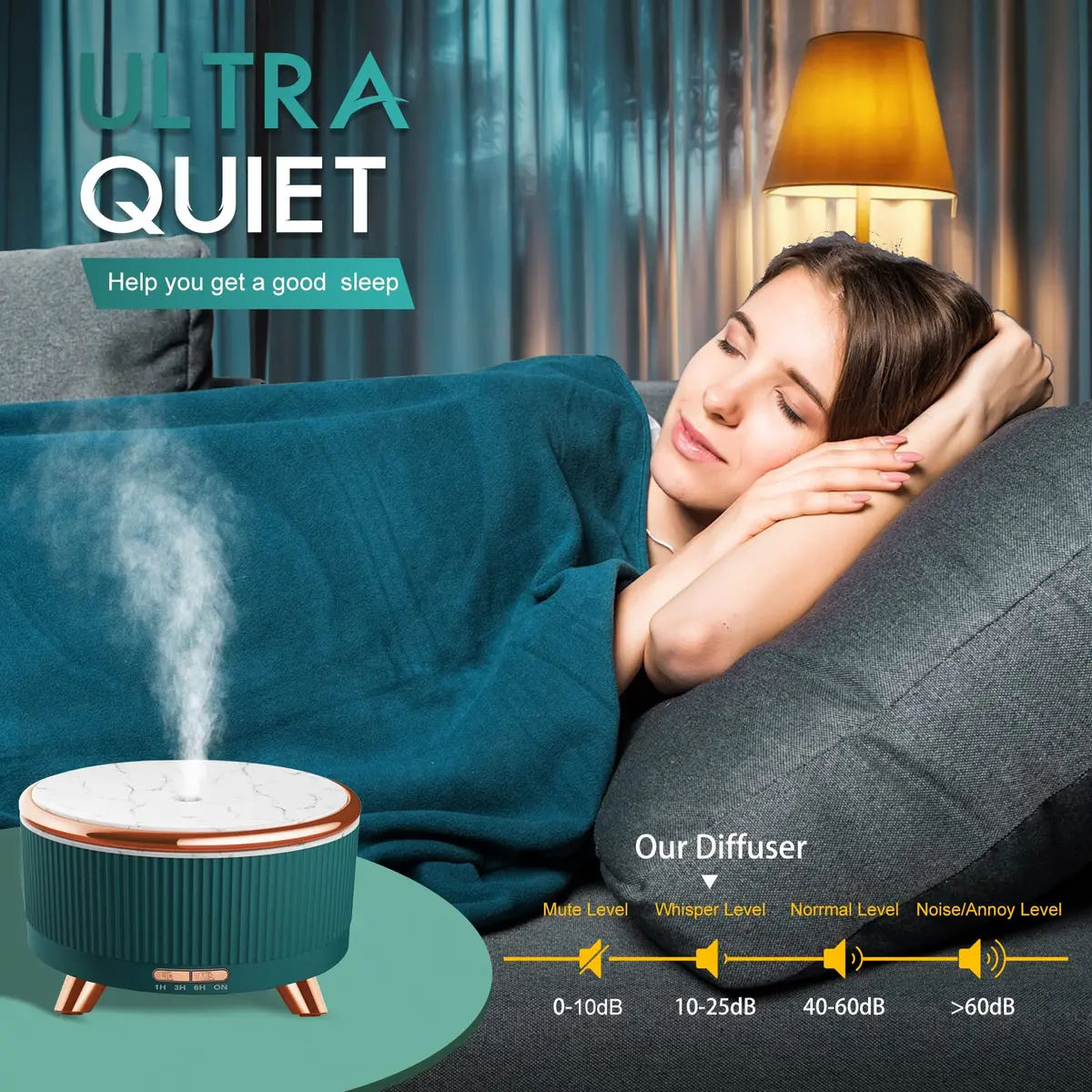 Jpord 500ml Cool Mist Aroma Diffuser with Remote & 7-Color LED | Covers Up to 380 sq ft - view 5
