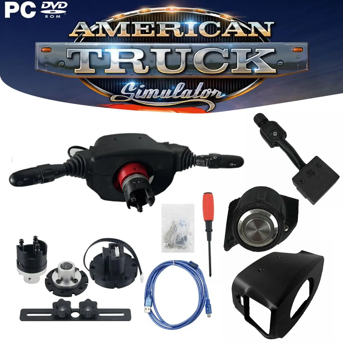 Obokidly Video Game Controller Support for G27/G29/G920/G923 & Thrustmaster, Black | Realistic Racing Simulator Accessory - main product image